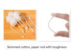 qtips100 individually packaged cotton swabs clean sanitary Travel Portable double headed paper stick disposable cosmetic White - Image 3